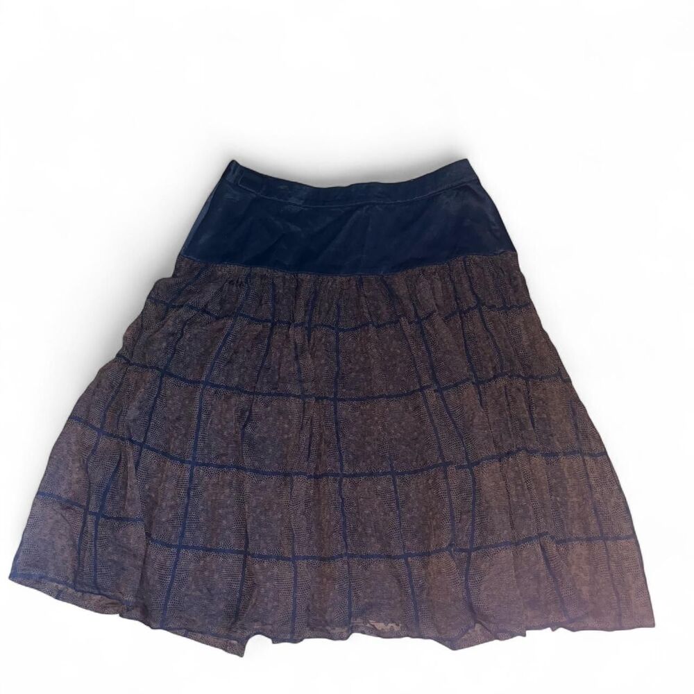 Vintage Escada by Margaretha Ley Women's Brown and Black Skirt SZ Eu 42